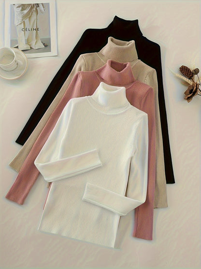 Women’s High Collar Hoodie — Casual Pullover Top