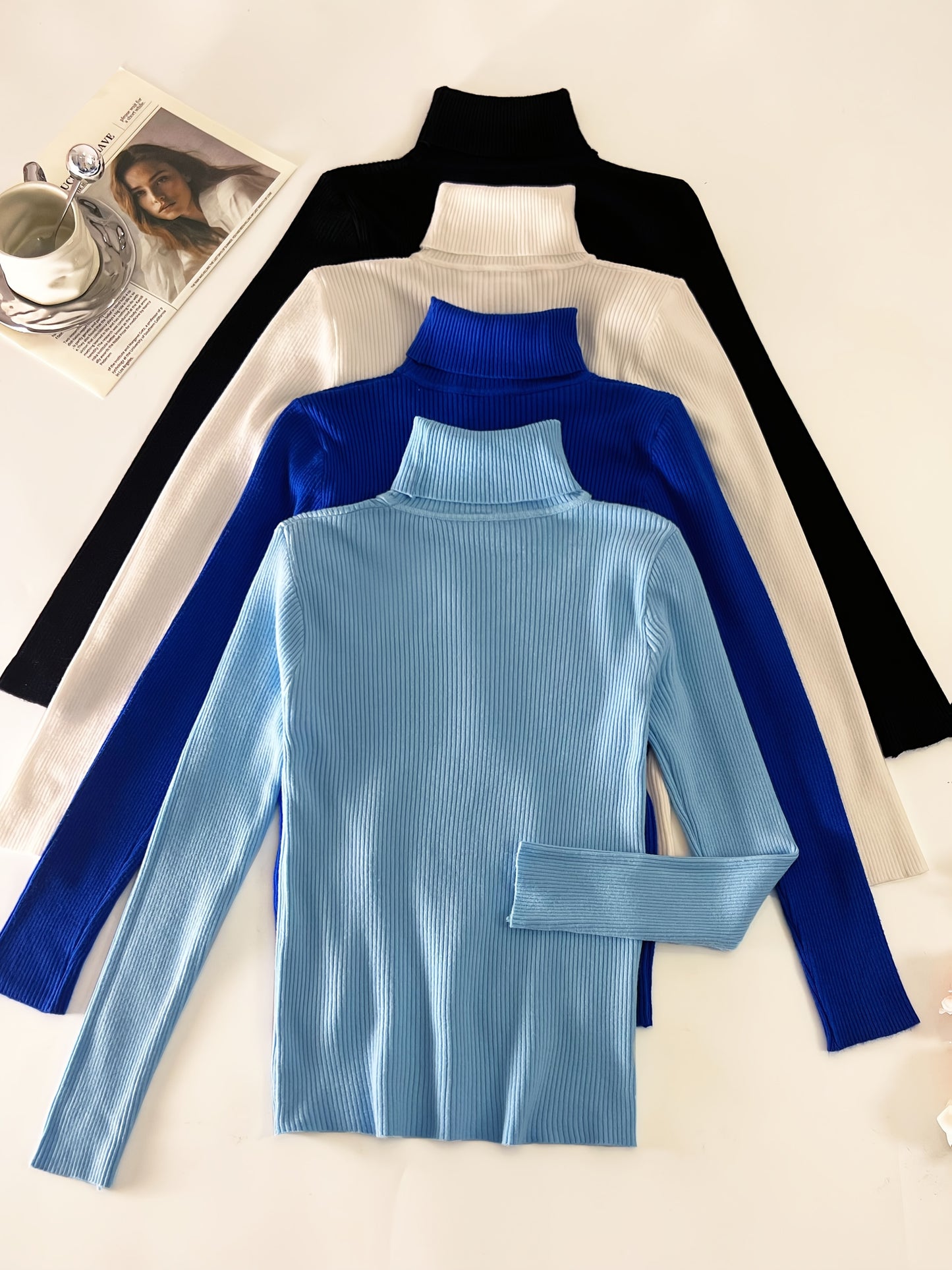 Women’s High Collar Hoodie — Casual Pullover Top