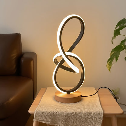 Modern Digital “8” Desk Lamp – USB Powered with 3-Color Dimming, Stylish Black Design for Bedroom & Living RoomDesk Lamp / Home Lighting
