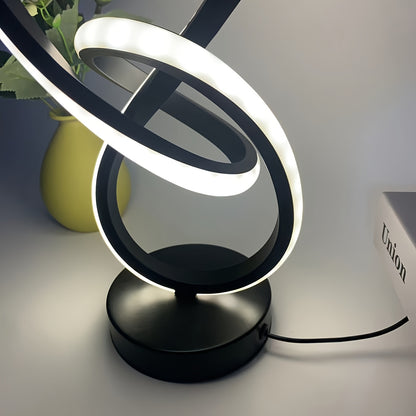 Modern Digital “8” Desk Lamp – USB Powered with 3-Color Dimming, Stylish Black Design for Bedroom & Living RoomDesk Lamp / Home Lighting