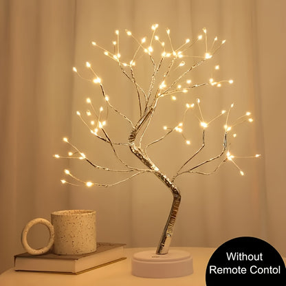 108 LED Bonsai Tree Lamp – Warm White Decorative Light with USB & Battery Power, Touch Control, Modern Table Decor