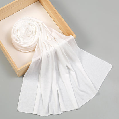 6-Piece Solid Color Breathable Scarf Set for Women – Lightweight Shawls & Headscarves for Modest Fashion and Festive Wear