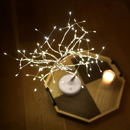 108 LED Bonsai Tree Lamp – Warm White Decorative Light with USB & Battery Power, Touch Control, Modern Table Decor