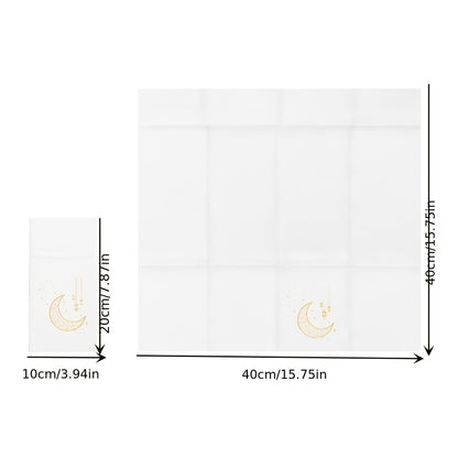 10pcs Ramadan Kareem Printed Ramadan Stars Moon Disposable Knife and Fork Western Napkins Meal Mat 2026 for Home Decoration Eid Mubarak Decoration Ramadan Mubarak Eid Al Adha Islamic Muslim Party