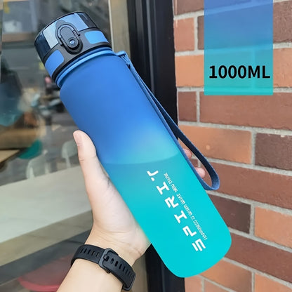 1pc, 21.98oz/33.81oz Gradient Sports Fitness Travel Water Bottle, Portable Drink Cup, Tea Mug, Durable PC Material, Uncharged, Flip Top, Ideal for Men & Women, Perfect for Summer & Fall, Great Gift for Students, Birthday, Val
