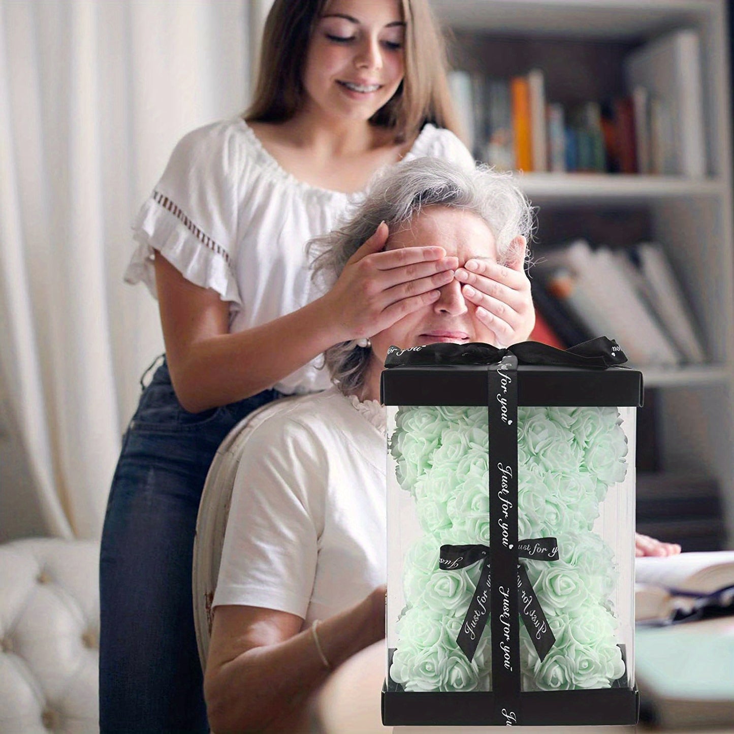 Immortal Rose Bear – Artificial Foam Flower Gift for Valentine’s Day, Mother’s Day, Anniversaries, Weddings, Birthdays & Christmas