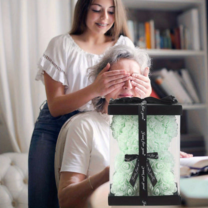 Immortal Rose Bear – Artificial Foam Flower Gift for Valentine’s Day, Mother’s Day, Anniversaries, Weddings, Birthdays & Christmas