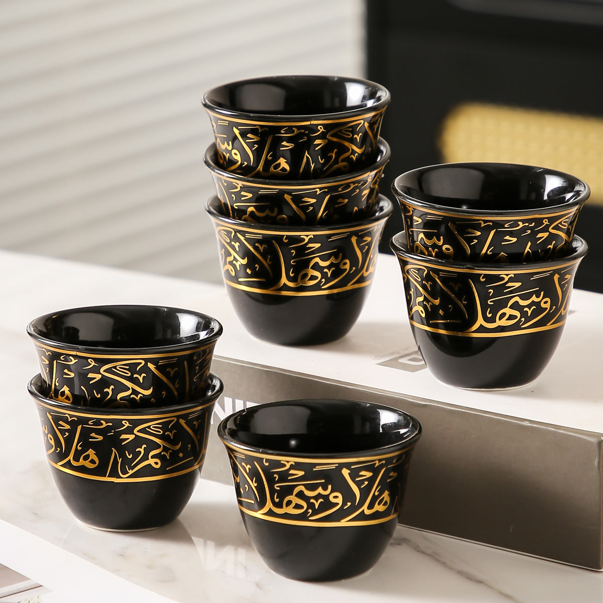 أكواب سيراميك 6 قطع، 8 قطع، 12 قطعة، مناسبة للمطبخ، غرفة الطعام، غرفة المعيشة، كهدية، كوب ماء، كوب شاي، كوب مشروبات باردة، كوب معزول، كوب قهوة، كوب شاي، مناسب للشاي، القهوة، الحليب، وعصير الفاكهة