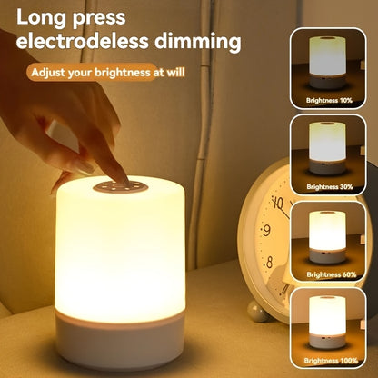 2026 Touch Bedside Lamp – Portable Dimmable LED Table Light with 3-Color Warm White Modes & USB Charging, Perfect Bedroom or Living Room Gift