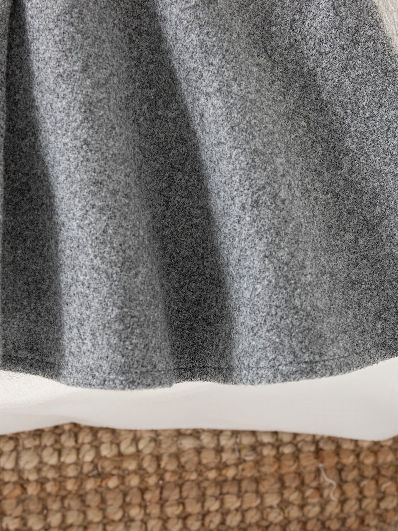 3-Piece Winter Baby Dress Set – Jacket, Vest Dress & Matching Hat with Bow and Button Details, Soft Cozy Outfit for 1st Birthdays & Christenings (Grey)