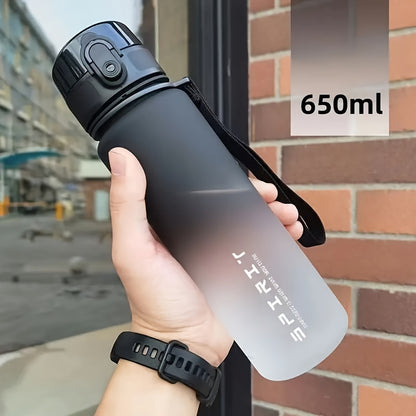 1pc, 21.98oz/33.81oz Gradient Sports Fitness Travel Water Bottle, Portable Drink Cup, Tea Mug, Durable PC Material, Uncharged, Flip Top, Ideal for Men & Women, Perfect for Summer & Fall, Great Gift for Students, Birthday, Val