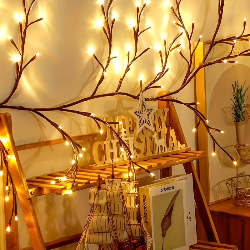 96-LED Willow Wall Lamp – Artificial Plant Branch Light for Elegant Bedroom & Living Room Decor