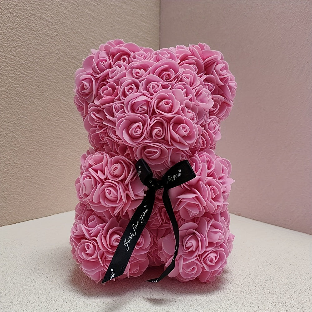 Immortal Rose Bear – Artificial Foam Flower Gift for Valentine’s Day, Mother’s Day, Anniversaries, Weddings, Birthdays & Christmas