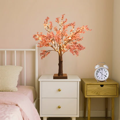Pink Cherry Blossom Lamp – USB/Battery Powered Decorative Branch Light with Warm Glow for Home & Special Occasions