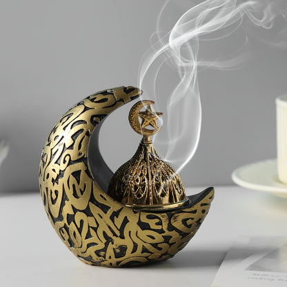 1pc Minimalist Creative Light Luxury Moon Design Resin Incense Holder, Suitable for Home Decoration, Office, Festivals, and Yoga Spaces. Ideal as a Holiday Gift or Decorative Piece. Features Include Incense Holder, Incense Ho