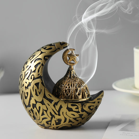 1pc Minimalist Creative Light Luxury Moon Design Resin Incense Holder, Suitable for Home Decoration, Office, Festivals, and Yoga Spaces. Ideal as a Holiday Gift or Decorative Piece. Features Include Incense Holder, Incense Ho