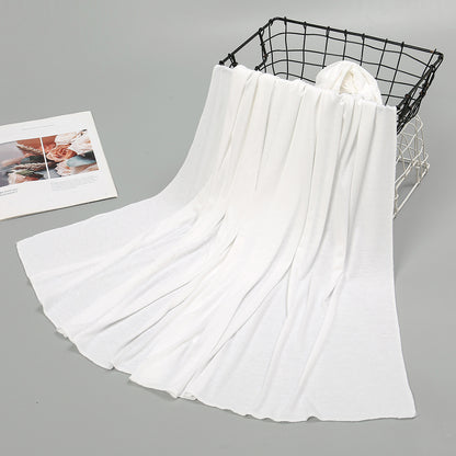 6-Piece Solid Color Breathable Scarf Set for Women – Lightweight Shawls & Headscarves for Modest Fashion and Festive Wear