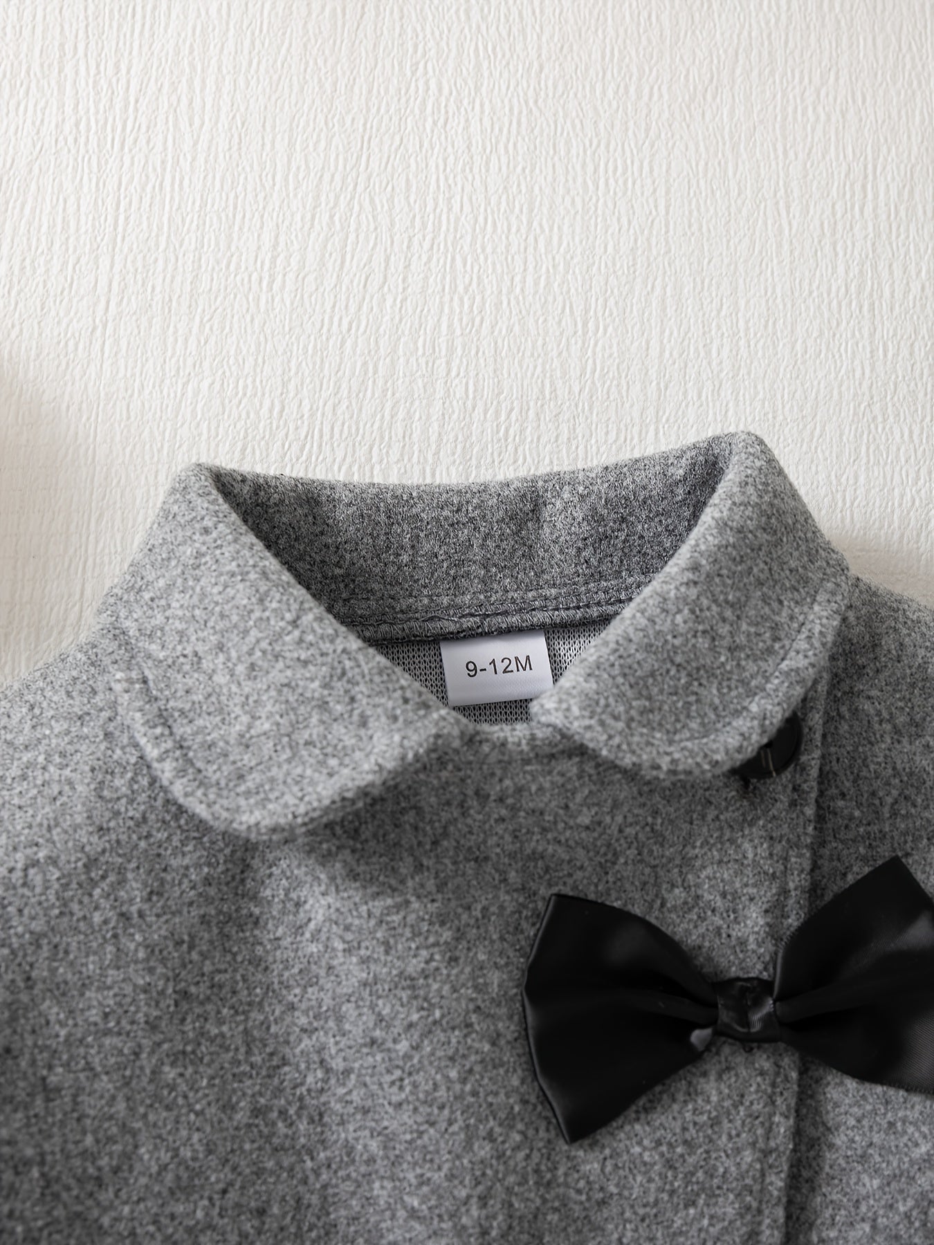 3-Piece Winter Baby Dress Set – Jacket, Vest Dress & Matching Hat with Bow and Button Details, Soft Cozy Outfit for 1st Birthdays & Christenings (Grey)