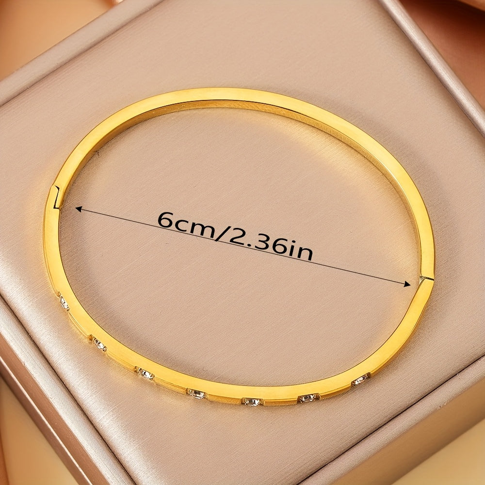 5pcs Women's Stainless Steel Bracelet Set - Elegant Interlocking Link & Beaded Jewelry, Stackable Everyday & Vacation Bangle Collection, Durable Tarnish-Resistant Watches-Like Bracelets (No Repeat Styles) for Year-Round Wear,