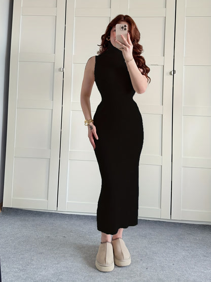 طقم نسائي أنيق لفصل الخريف والشتاء، مكون من جاكيت بأكمام طويلة وفتحة رقبة مستديرة، بلون سادة