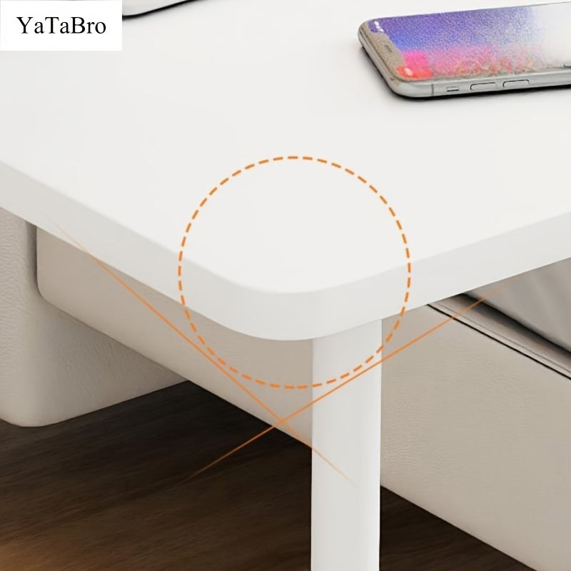 طاولة قابلة للطي/طاولة كمبيوتر محمول/طاولة مكتب/طاولة استرخاء/طاولة بجانب السرير مزودة بعجلات عالمية، وارتفاع قابل للتعديل، وسطح طاولة أكبر، مناسبة لغرف النوم وغرف المعيشة ومناطق الدراسة.