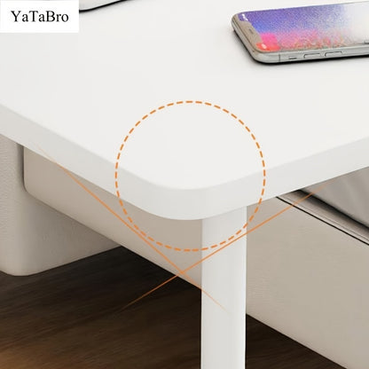 طاولة قابلة للطي/طاولة كمبيوتر محمول/طاولة مكتب/طاولة استرخاء/طاولة بجانب السرير مزودة بعجلات عالمية، وارتفاع قابل للتعديل، وسطح طاولة أكبر، مناسبة لغرف النوم وغرف المعيشة ومناطق الدراسة.