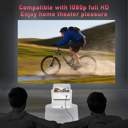 A2 Pro Smart Projector with 8-Inch Touch Screen – Android 12, Native 1080P HD, 4K Compatible Home Theater Projector with Autofocus & Auto Keystone Correction