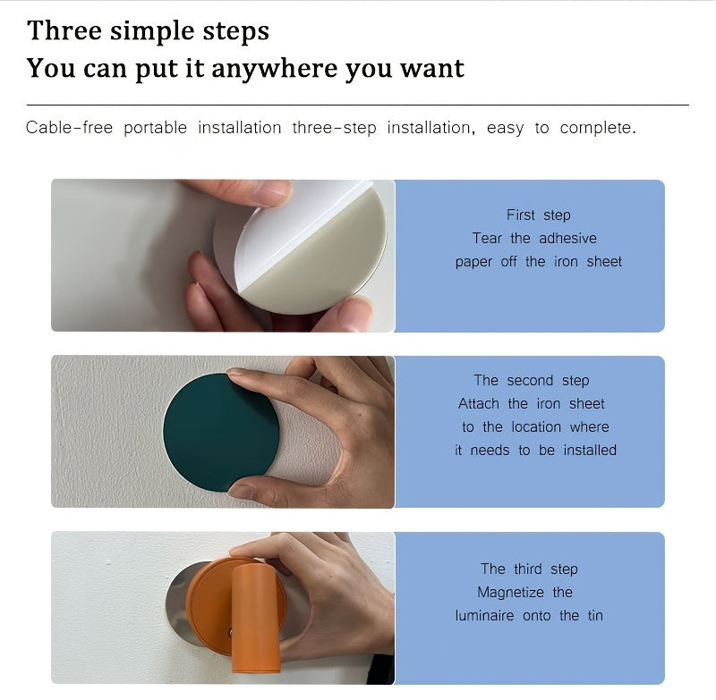 Touch Dimming LED Night Light – 3-Color Adjustable, Rechargeable Lamp for Bedroom, Reading & Living Spaces