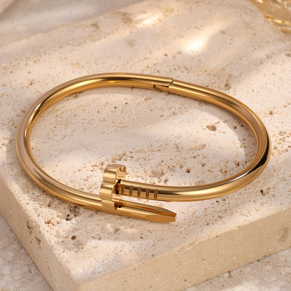 طقم مجوهرات نسائي مكون من 3 قطع على شكل زهرة بأربع أوراق - أساور عصرية من الفولاذ المقاوم للصدأ على الطراز الأوروبي والأمريكي مع تطعيمات من الزركونيا اللامعة، مثالية للارتداء اليومي والحفلات