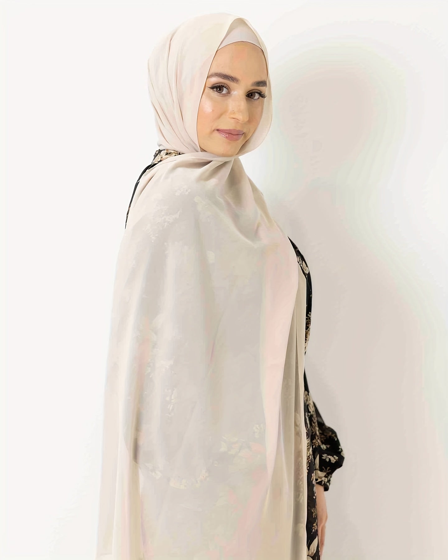 6-Piece Premium Satin Hijab Set – Non-Stretch Snug-Fit Scarves in 10 Solid Colors for Ramadan & Modest Fashion