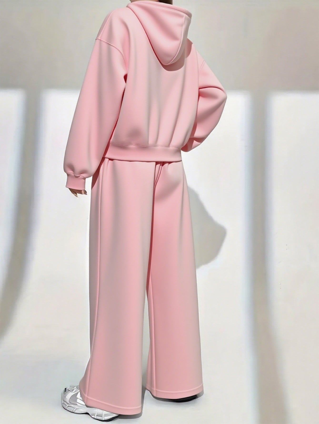 Women’s Winter Hooded Sweatshirt & Jogger Set – Casual Pullover with Letter Print, Pockets & Drawstring Waist