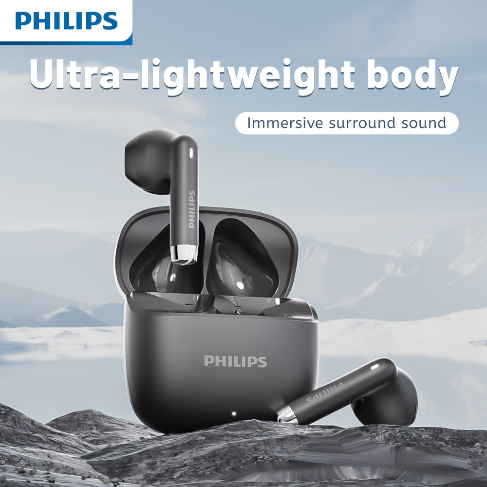 PHILIPS 2025 Wireless Earbuds — V6.0 Upgrade, Low Latency, Long Battery Life, Noise-Isolating with Microphone for Gaming, Sports & Music