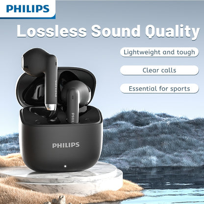 PHILIPS 2025 Wireless Earbuds — V6.0 Upgrade, Low Latency, Long Battery Life, Noise-Isolating with Microphone for Gaming, Sports & Music
