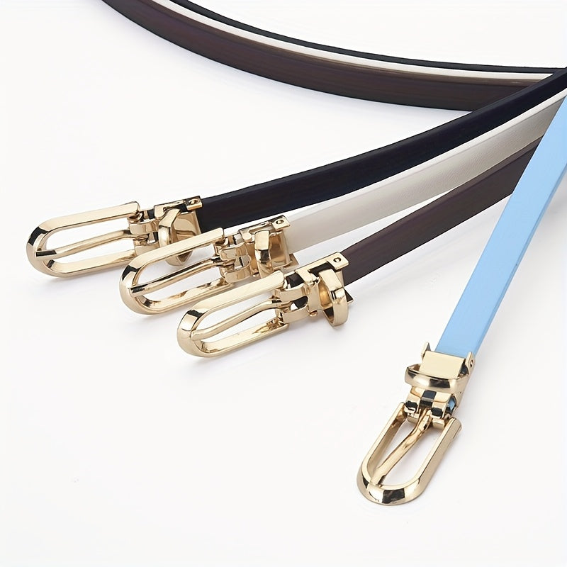 Women’s 5-Piece Slim Belt Set – Adjustable Waist Belts in 5 Colors for Dresses, Jeans & Everyday Outfits