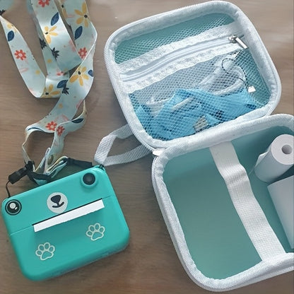 Mini Thermal Instant Printing Camera for Kids – Portable Shock-Resistant Camera with 3/5/10s Delay, USB Charging, 1300mAh Battery & 3 Rolls of Paper