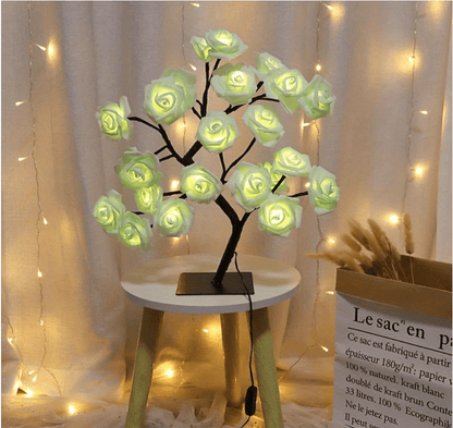 LED Rose Flower Lamp – Romantic 24-LED USB Fairy Light for Bedroom, Wedding & Valentine’s Day Decor