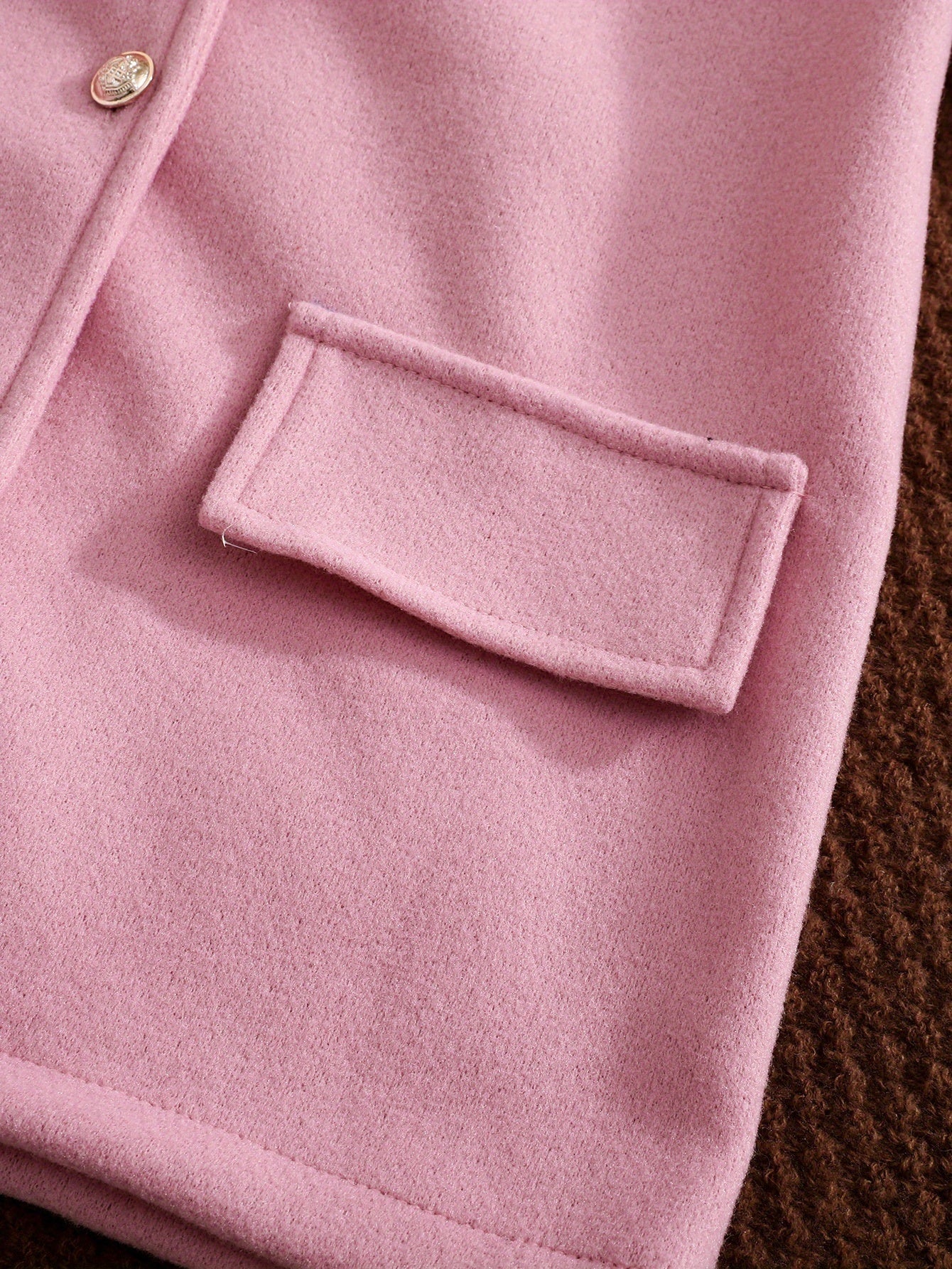 Girls’ 4-Piece Autumn/Winter Fashion Set – Button-Up Coat, Ribbed Long-Sleeve Top, Checkered Elastic-Waist Skirt & Matching Beret