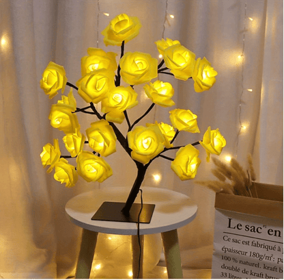 LED Rose Flower Lamp – Romantic 24-LED USB Fairy Light for Bedroom, Wedding & Valentine’s Day Decor