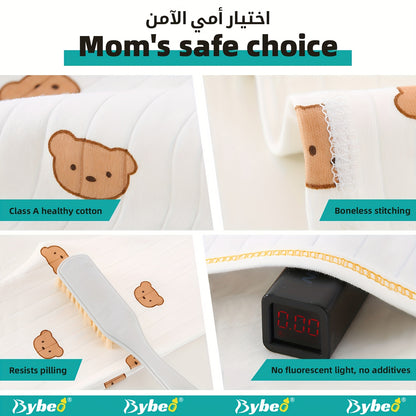 26-Piece Newborn Baby Clothing & Accessories Set – Soft Cotton White/Beige Layette with Brown Bear Designs, All-Season Unisex Gift Collection