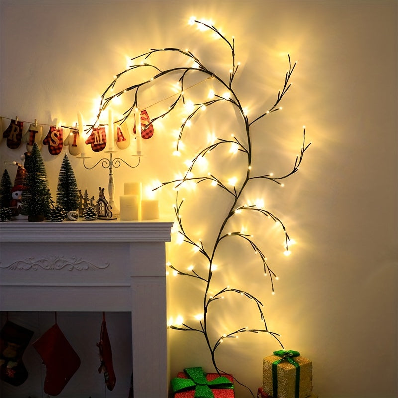96-LED Willow Wall Lamp – Artificial Plant Branch Light for Elegant Bedroom & Living Room Decor
