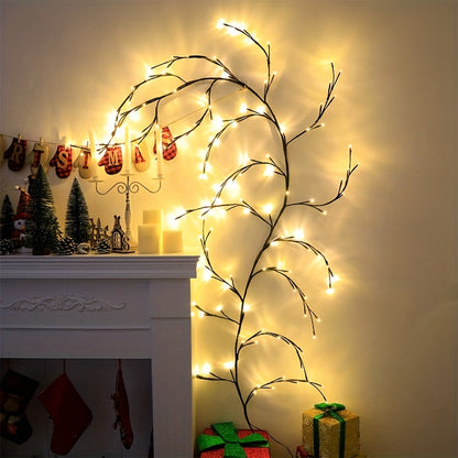 96-LED Willow Wall Lamp – Artificial Plant Branch Light for Elegant Bedroom & Living Room Decor