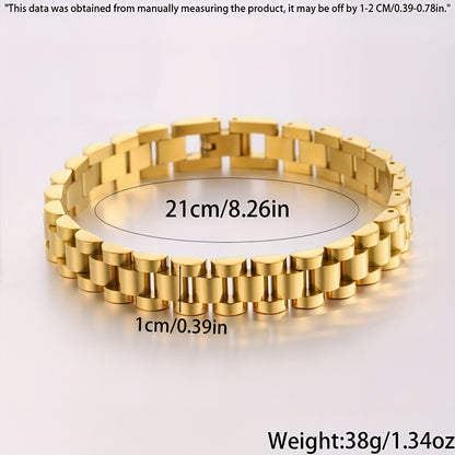 Unisex 2-Piece Interlocking Chain Bracelet & Ring Set – Luxury Multi-Color Design with Durable Gunmetal Finish, Perfect Daily Wear Gift for Him