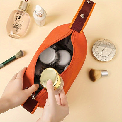 2pcs Chic Canvas Storage Bags – Portable Mini Organizers for Coins, Keys & Makeup, Stylish Travel Essentials