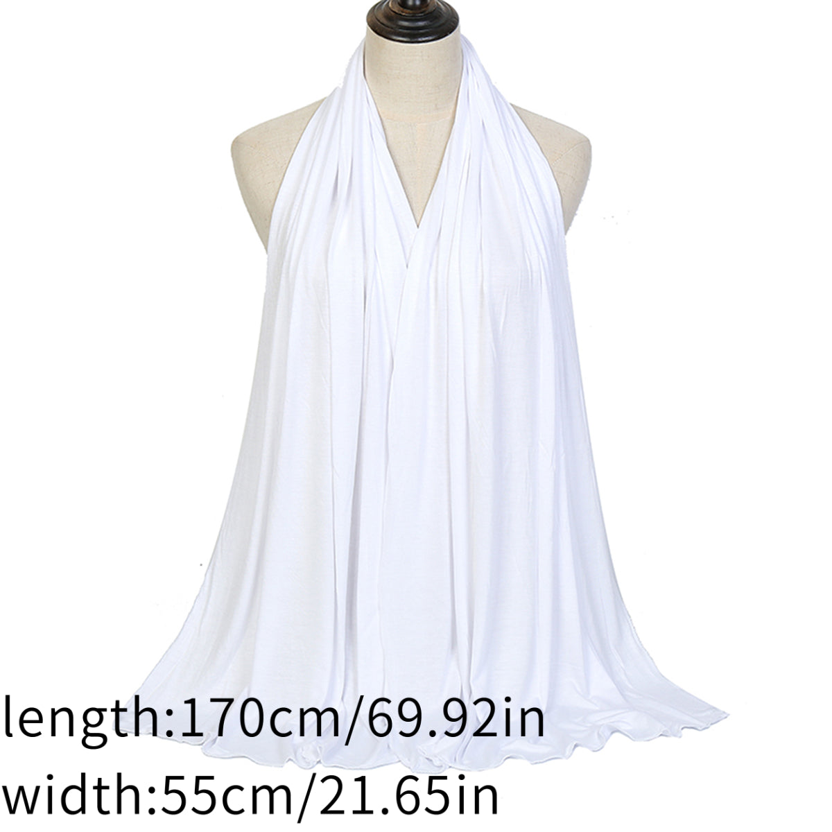 6-Piece Solid Color Breathable Scarf Set for Women – Lightweight Shawls & Headscarves for Modest Fashion and Festive Wear