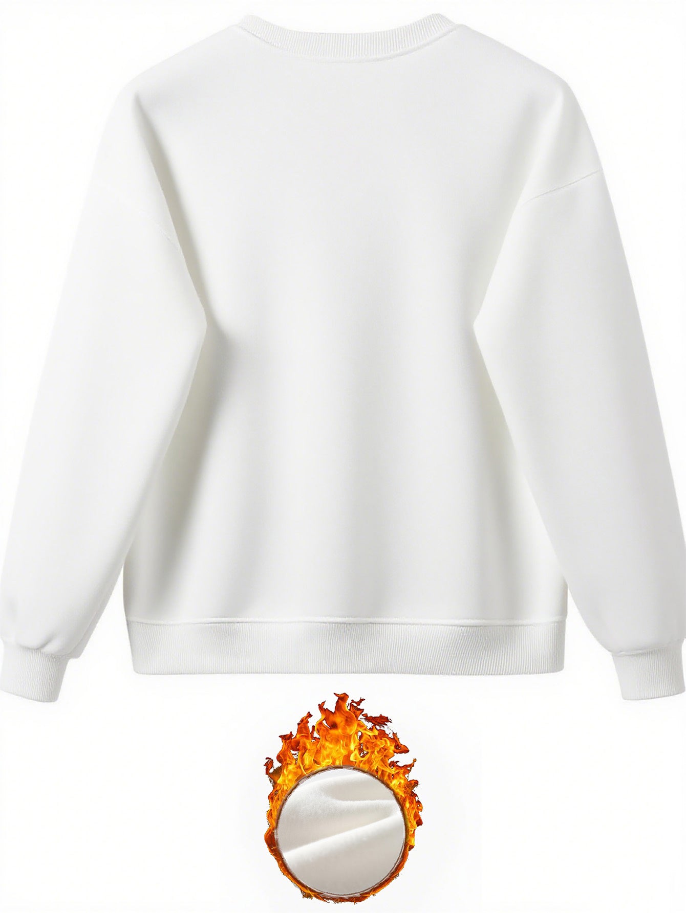 Letter Print Two Piece Set, Crew Neck Sweatshirt & Pants, Women's Clothing