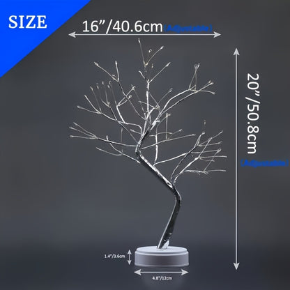 108 LED Bonsai Tree Lamp – Warm White Decorative Light with USB & Battery Power, Touch Control, Modern Table Decor