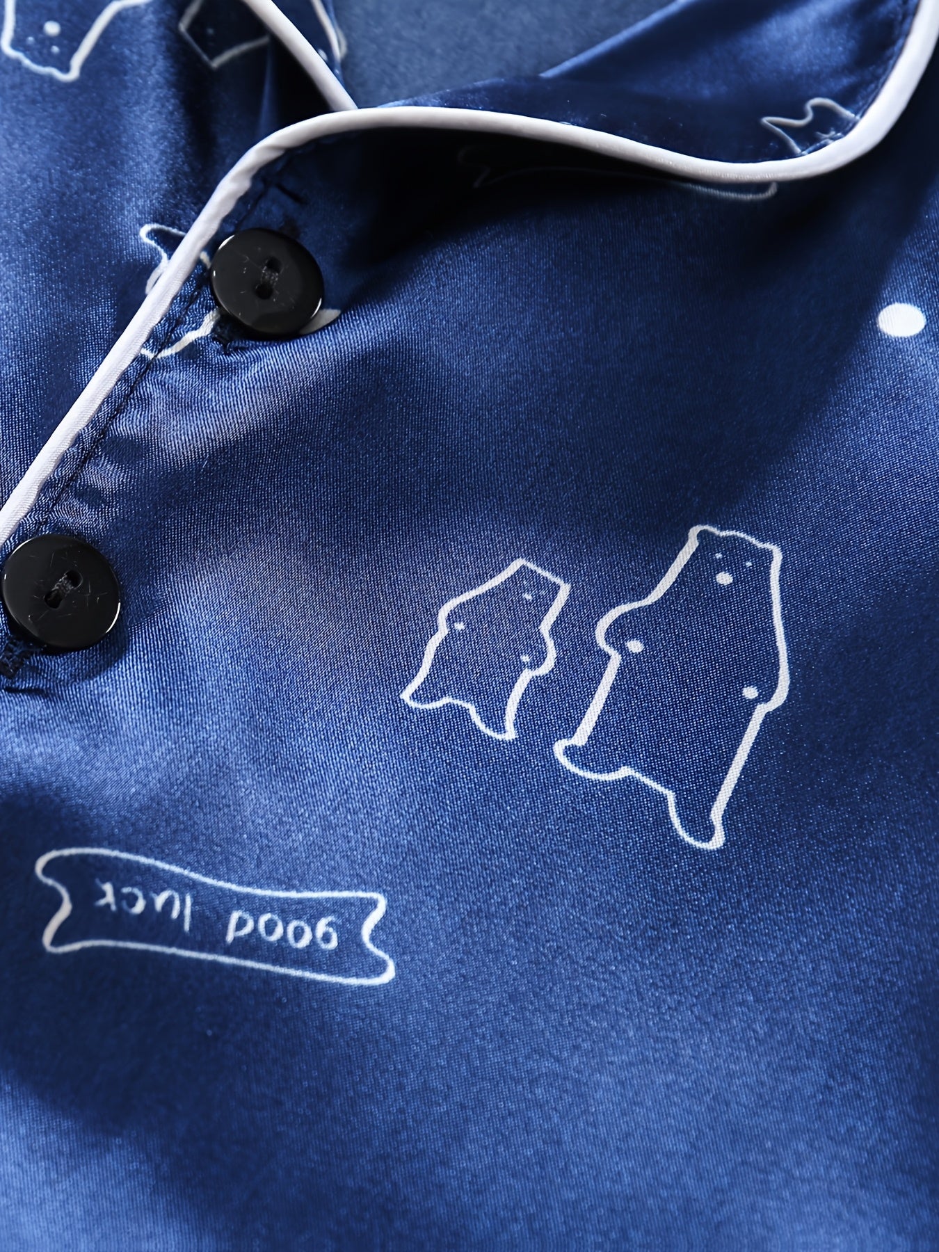 3 Sets (6pcs) Boys’ Cartoon Long-Sleeve Pajama Sets – Casual Non-Stretch Animal Print Sleepwear with Button Front & Cardigan Collar for Spring/Summer/Fall