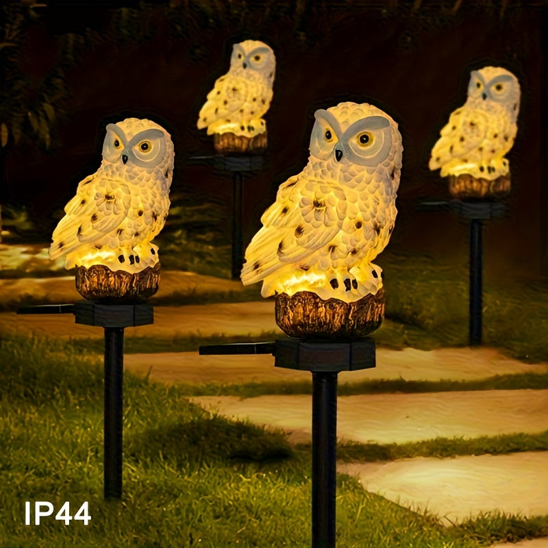 Owl Solar LED Garden Light – Resin Outdoor Decoration for Pathways, Camping & Bird-Deterrent Lighting