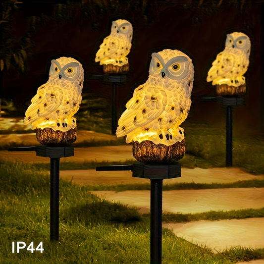 Owl Solar LED Garden Light – Resin Outdoor Decoration for Pathways, Camping & Bird-Deterrent Lighting