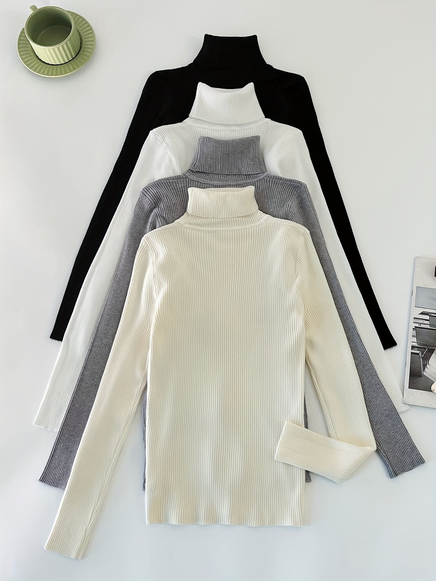 Women’s High Collar Hoodie — Casual Pullover Top